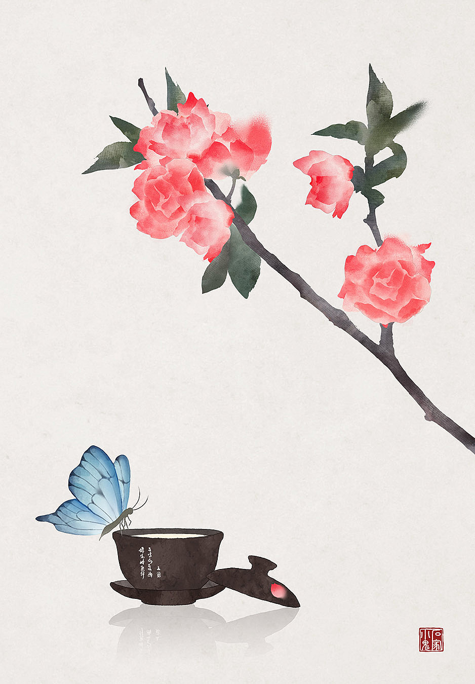 【中国风插画】等闲识得东风面，万紫千红总是春。（图ZMjkwNDQ5NjEy） - 创作习作 - 站酷设计师石家小鬼原创素材 - 站酷ZCOOL