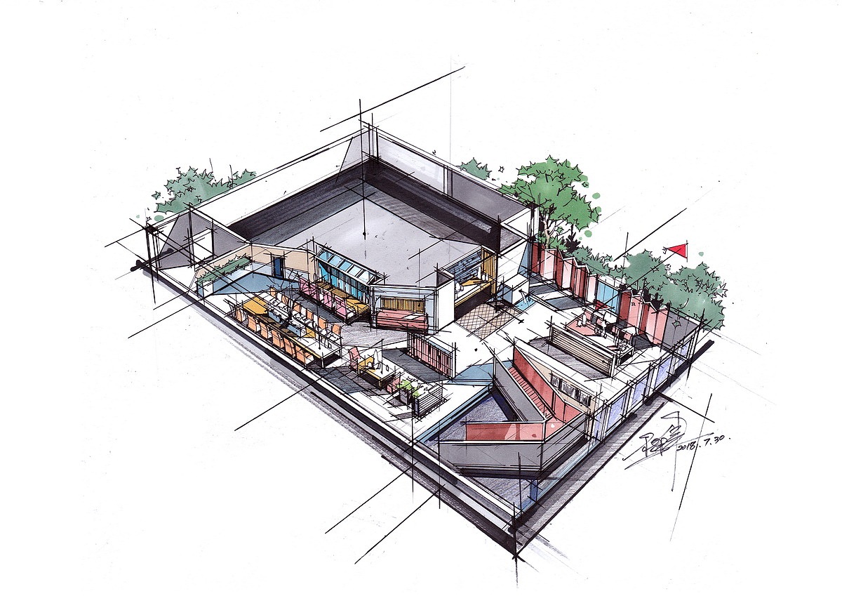 杜健室内手绘作品卓越手绘