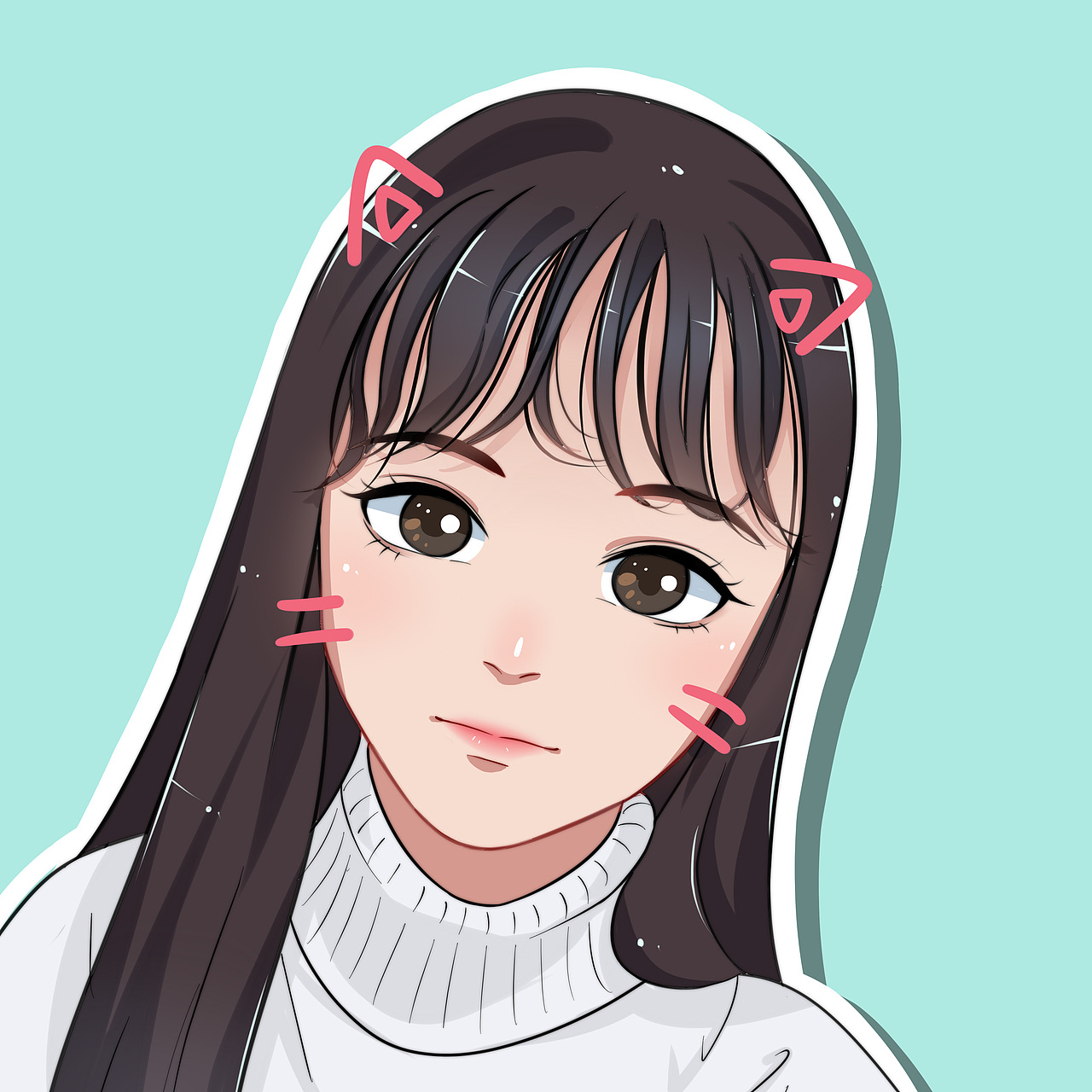 人物头像插画合集（图ZMTA2NTQ1MDQ0） - 商业插画 - 站酷设计师影茶茶原创素材 - 站酷ZCOOL