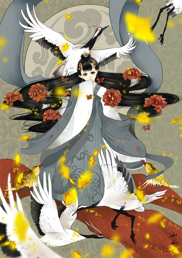 鹤|插画|插画习作|一山山而川 - 原创作品 - 站酷 (zcool)