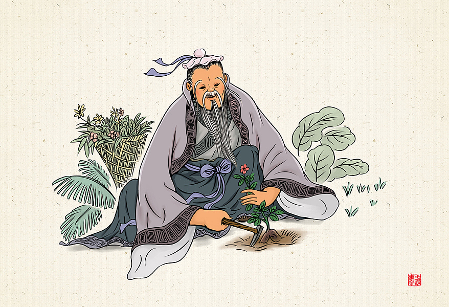 几种版本的采药图