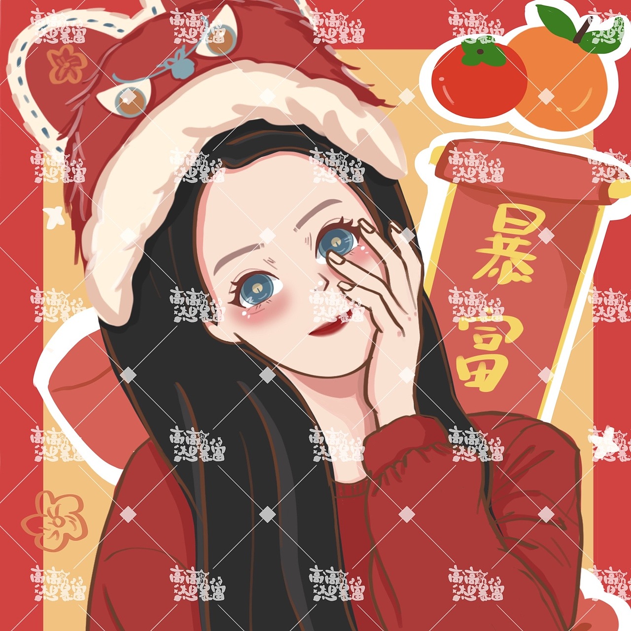 虎年头像（图ZMjg2OTc4NjY0） - 创作习作 - 站酷设计师高高想暴富原创素材 - 站酷ZCOOL