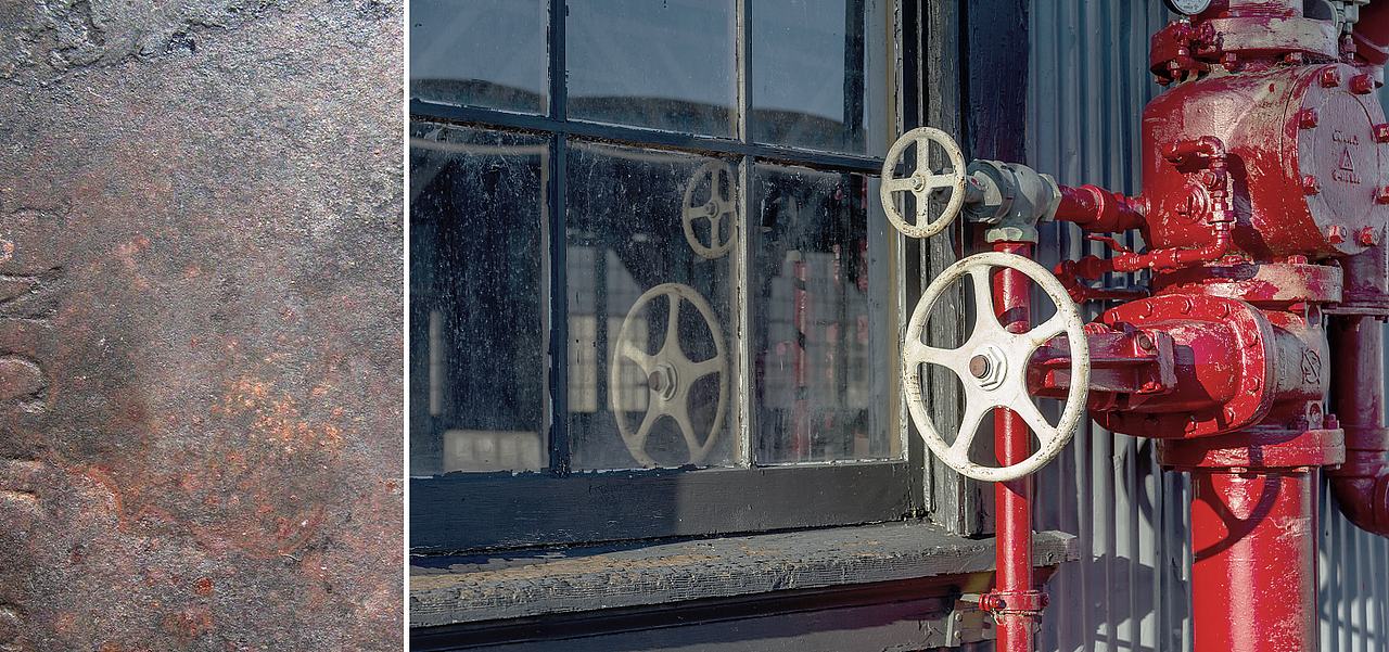 传承工业文化印记,融合煤炭、管道、锈板等工业元素,进行空间创造。