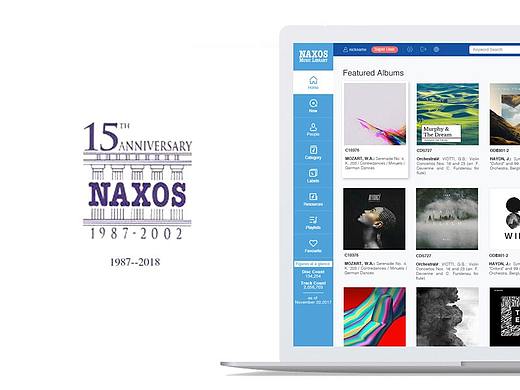 Naxos唱片版权网站视觉设计