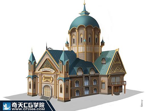 游戏原画建筑设计-建筑单体