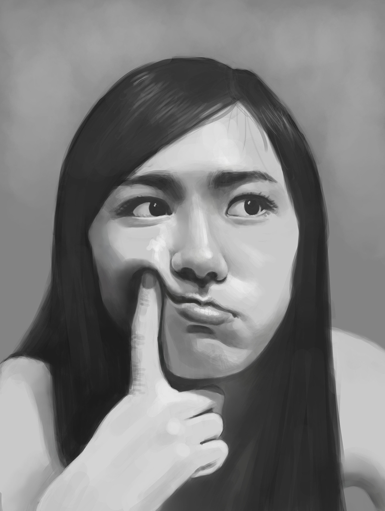 画一个18岁的新垣结衣