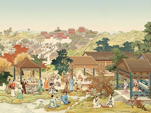 洛阳客家之源纪念馆/金谷园层板画