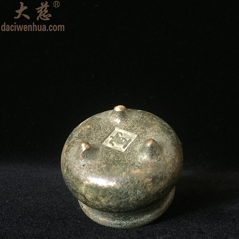 青铜三足手炉 纯铜仿古做旧小香炉