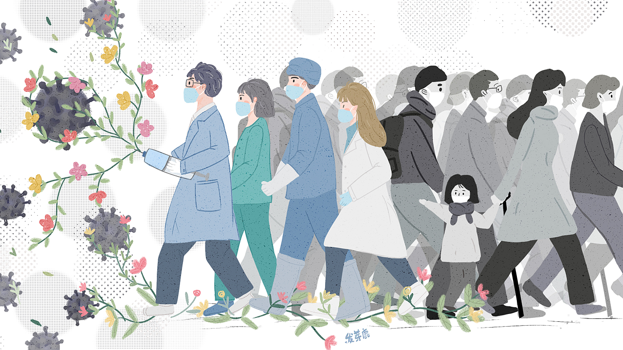 致敬最美逆行者，武汉加油（图ZMTk1MDY1MDg4） - 商业插画 - 站酷设计师发芽鹿原创素材 - 站酷ZCOOL