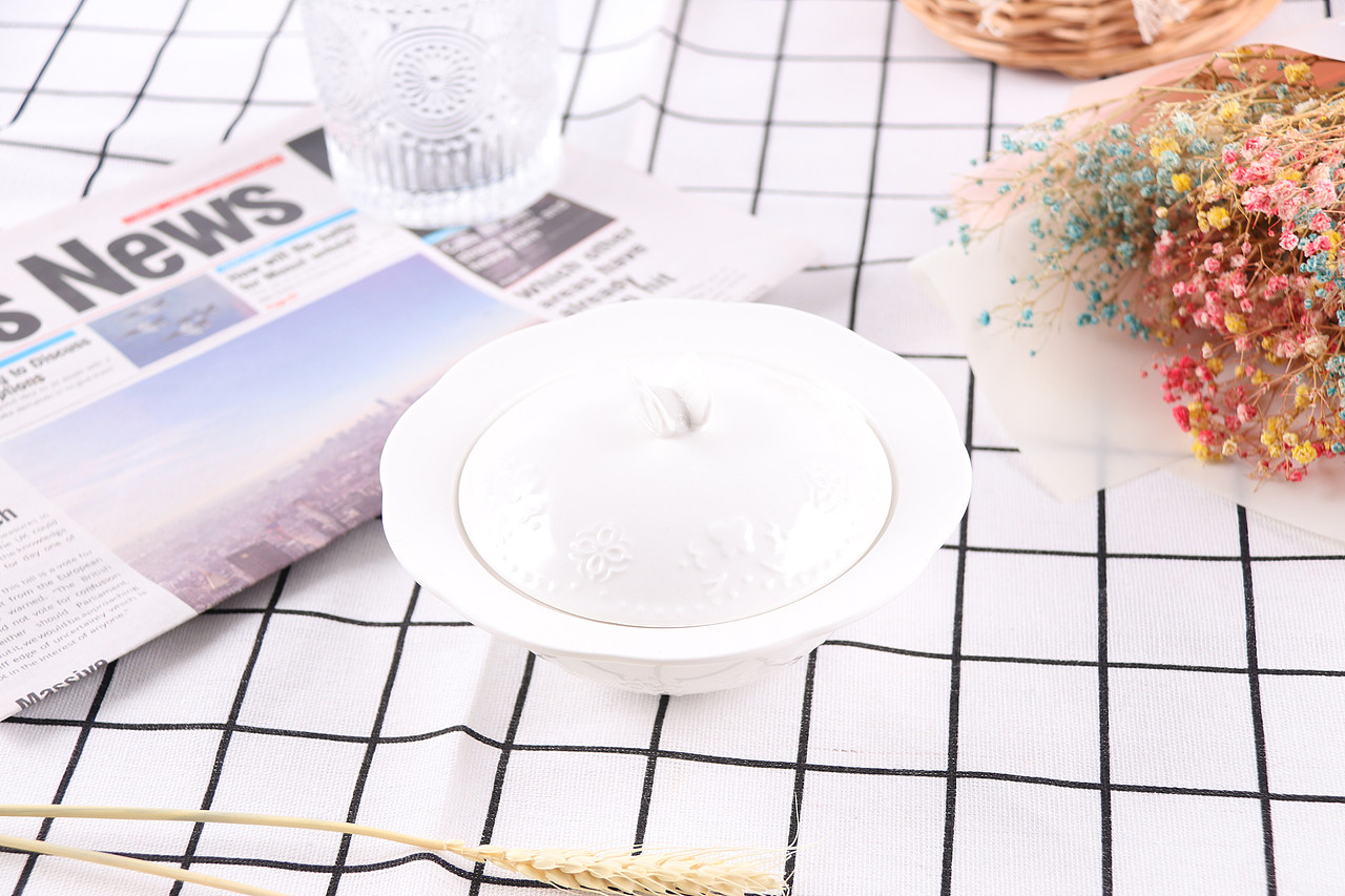 C03-餐具\V20白色陶瓷碗