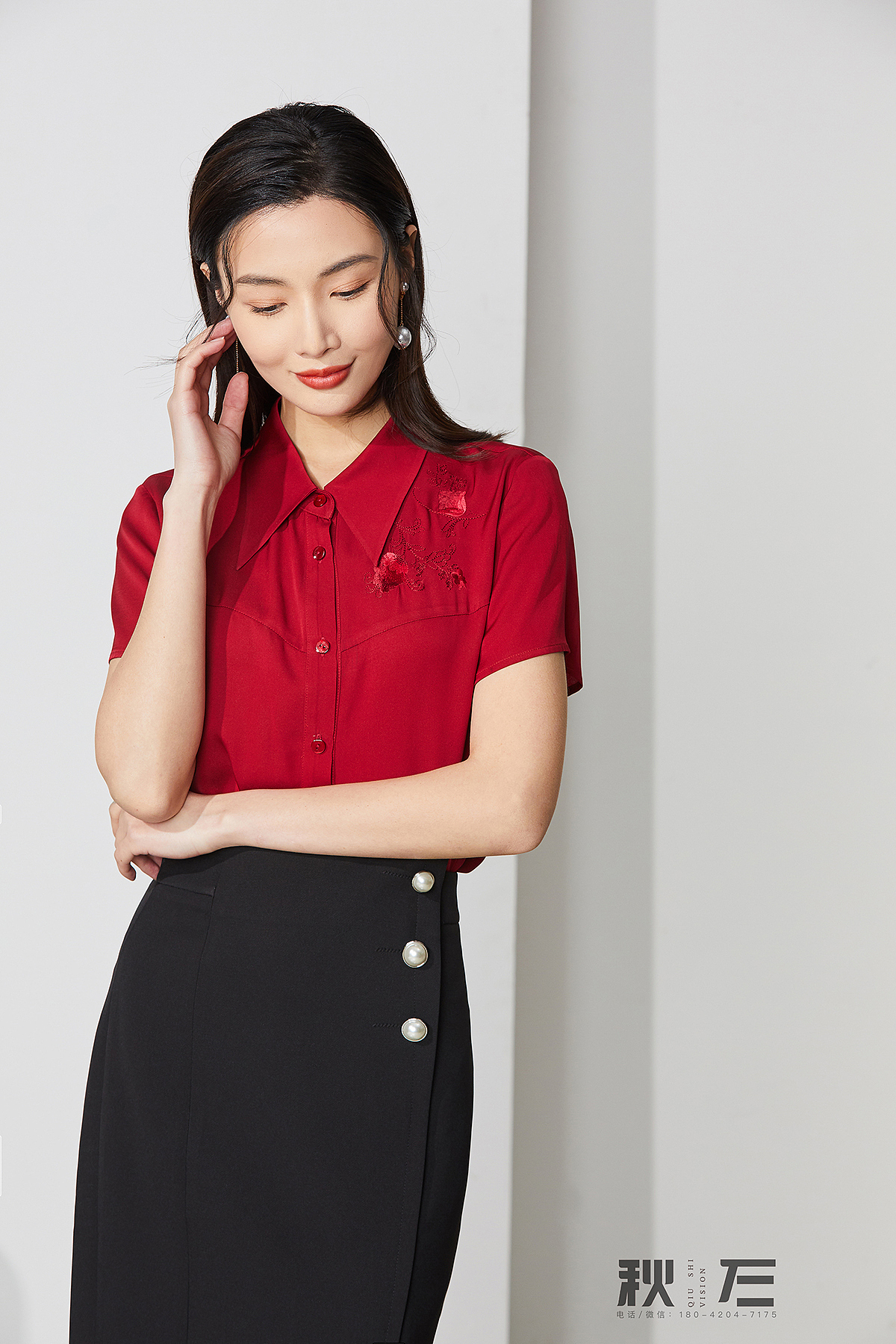 香云纱女装拍摄中老年女装连衣裙拍照淘宝摄影