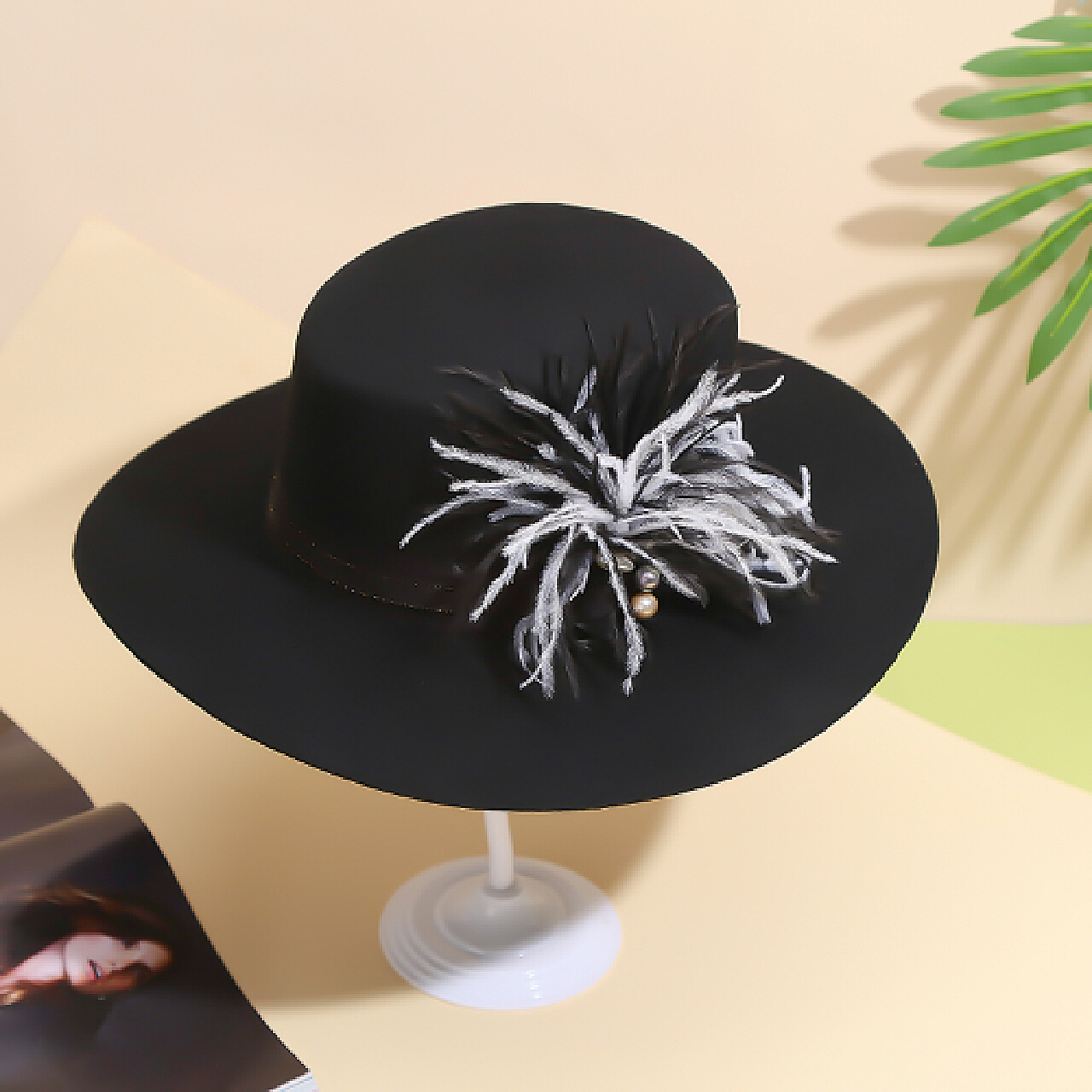 2019新款珍珠帽子针织帽 秋冬女士贝雷帽毛线帽冬季中老年兔毛帽-阿里巴巴