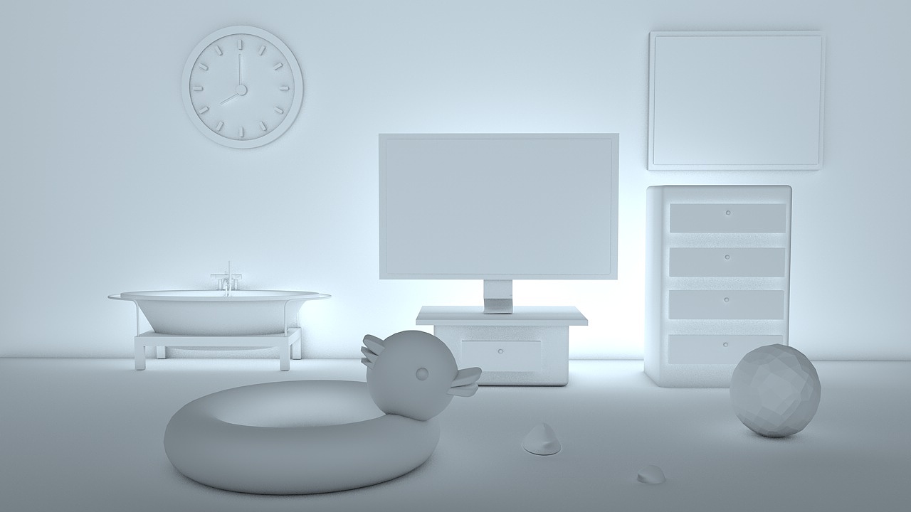 室内建模练习——蓝色房间（图ZMTM1MDA2NjQ4） - 场景 - 站酷设计师于逗逗Yhy原创素材 - 站酷ZCOOL