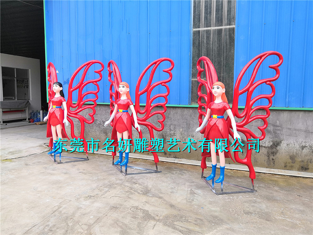 蝴蝶谷五彩斑斓玻璃钢花仙子雕塑景象令人流连忘返（图ZMjE4ODMwNTg0） - 雕塑 - 站酷设计师添翼雕塑艺术原创素材 - 站酷ZCOOL