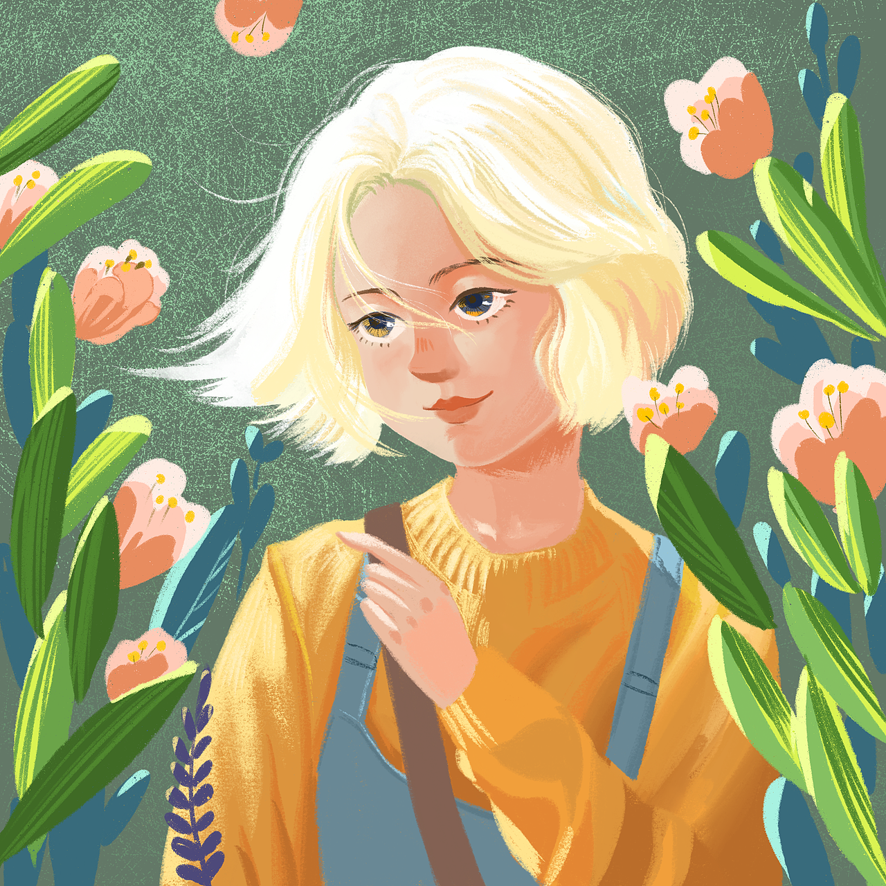 白发少女（图ZMjUyNDYwOTcy） - 艺术插画 - 站酷设计师有只小猫叫佐罗原创素材 - 站酷ZCOOL