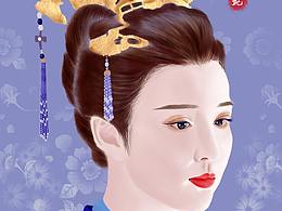 清平樂——張貴妃板繪人像