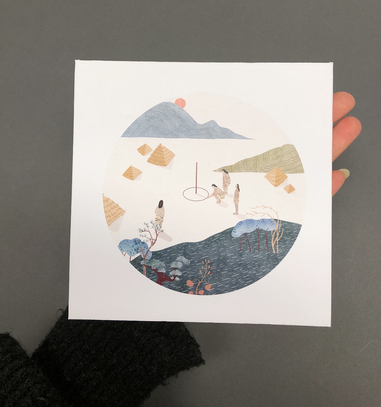 甲骨文字卡风琴书-一组与甲骨文有关的小插画