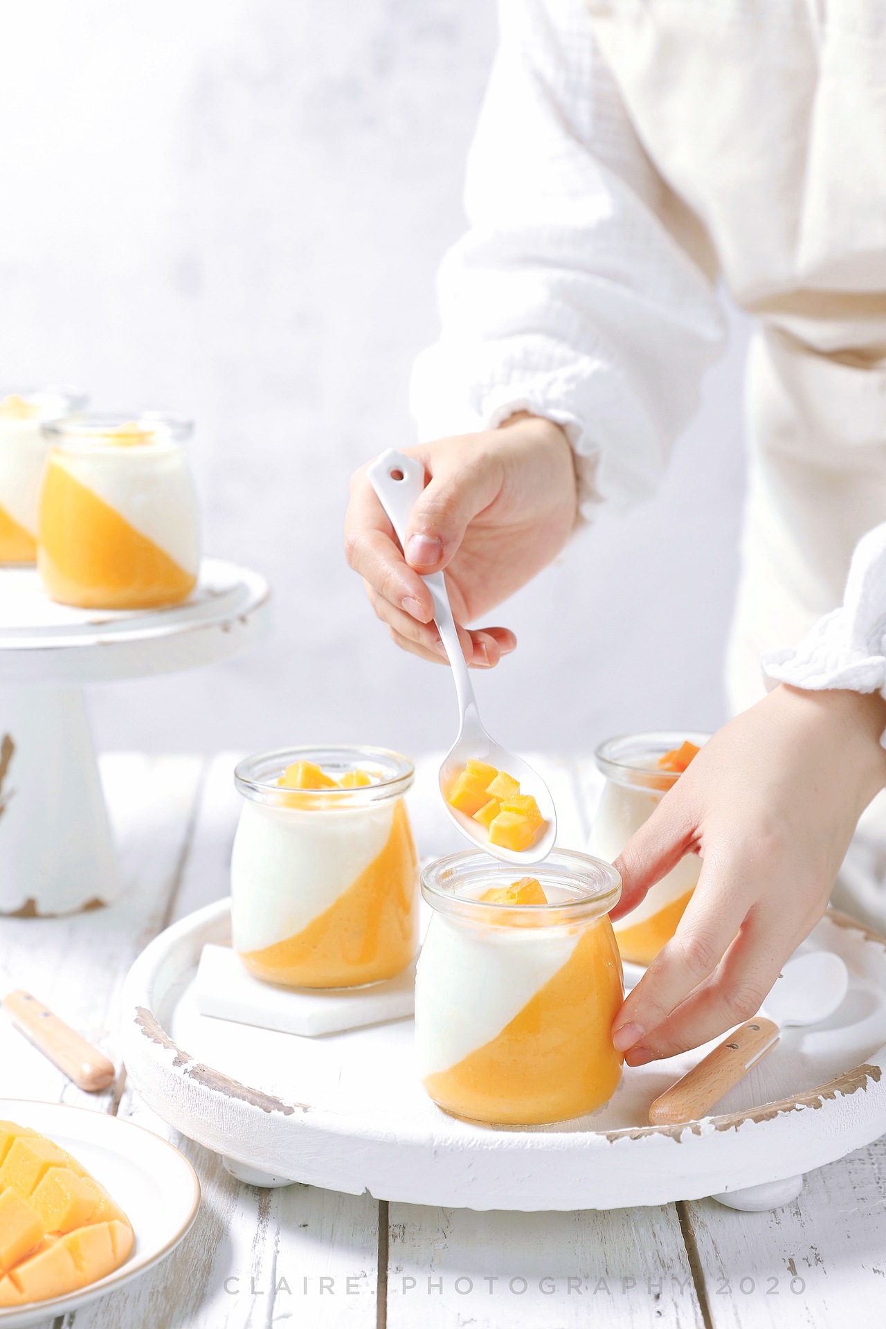 芒果布丁 甜品（图ZMjIwOTg3MzQ0） - 产品摄影 - 站酷设计师Claire_猫小猫原创素材 - 站酷ZCOOL