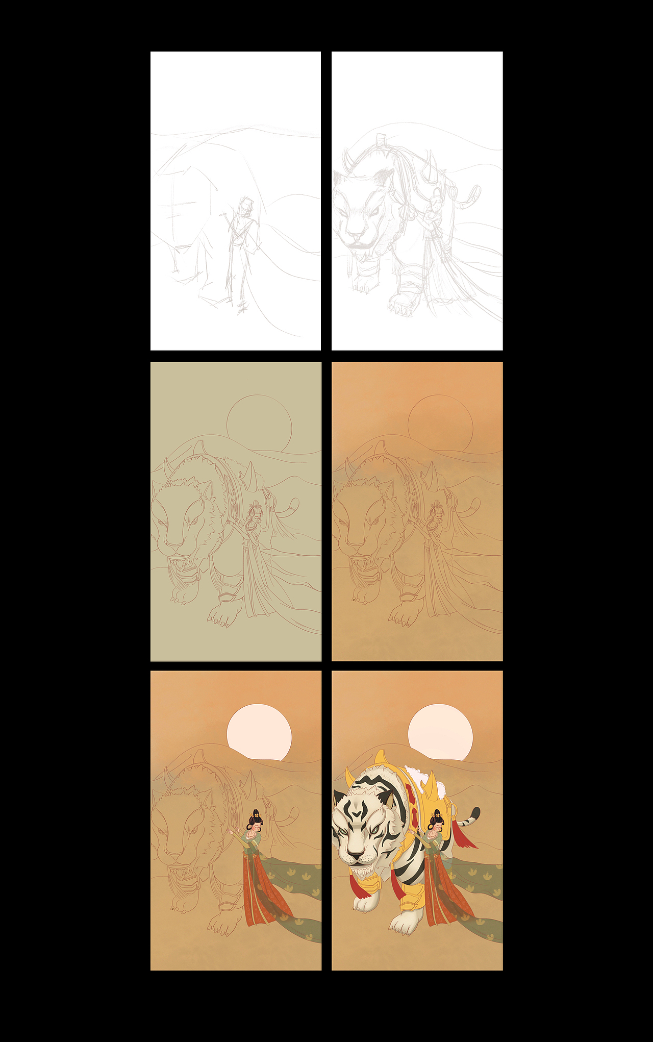 大漠白虎 日常练习（图ZMjA0NjE2OTI0） - 创作习作 - 站酷设计师栗莉辛苦原创素材 - 站酷ZCOOL