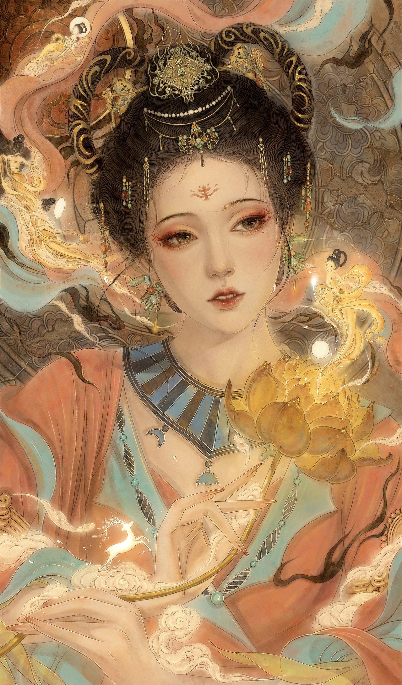 一梦入敦煌（图ZMjk5MDA4MzQ4） - 商业插画 - 站酷设计师熙往原创素材 - 站酷ZCOOL