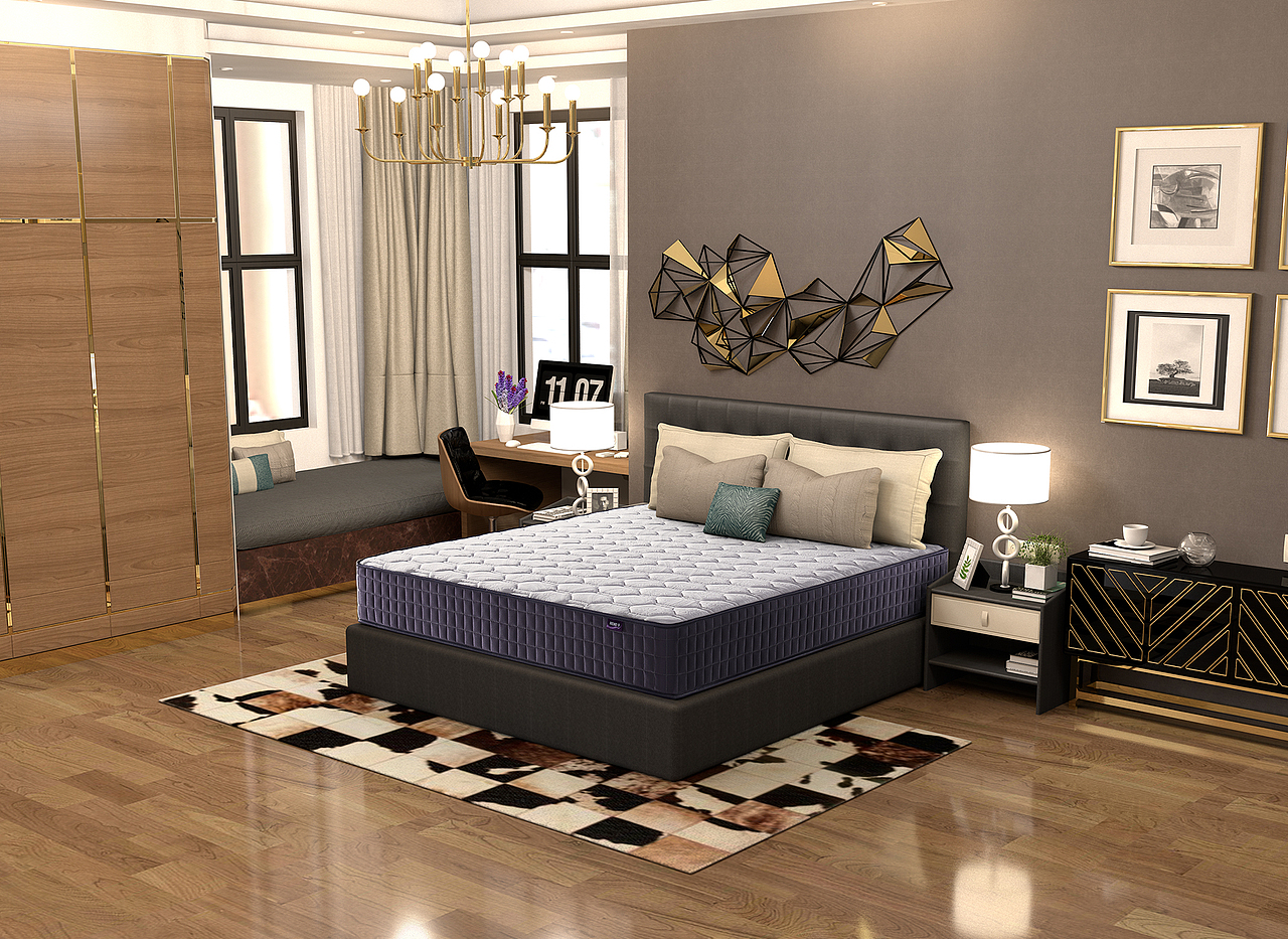 c4d床垫卧室效果图3dmax模型导入c4d渲染ps合成