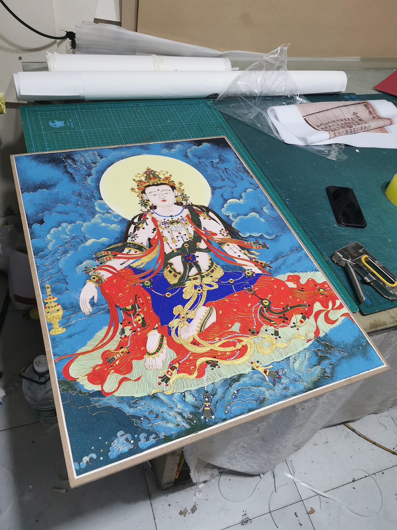 掐丝珐琅 水月观音