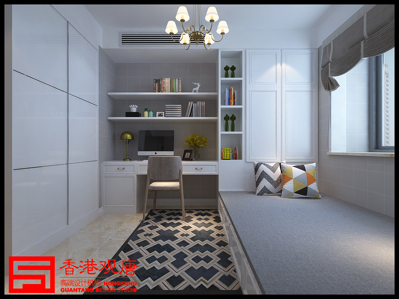 滕州人和天地140平方现代简约风格滕州观唐装饰装修