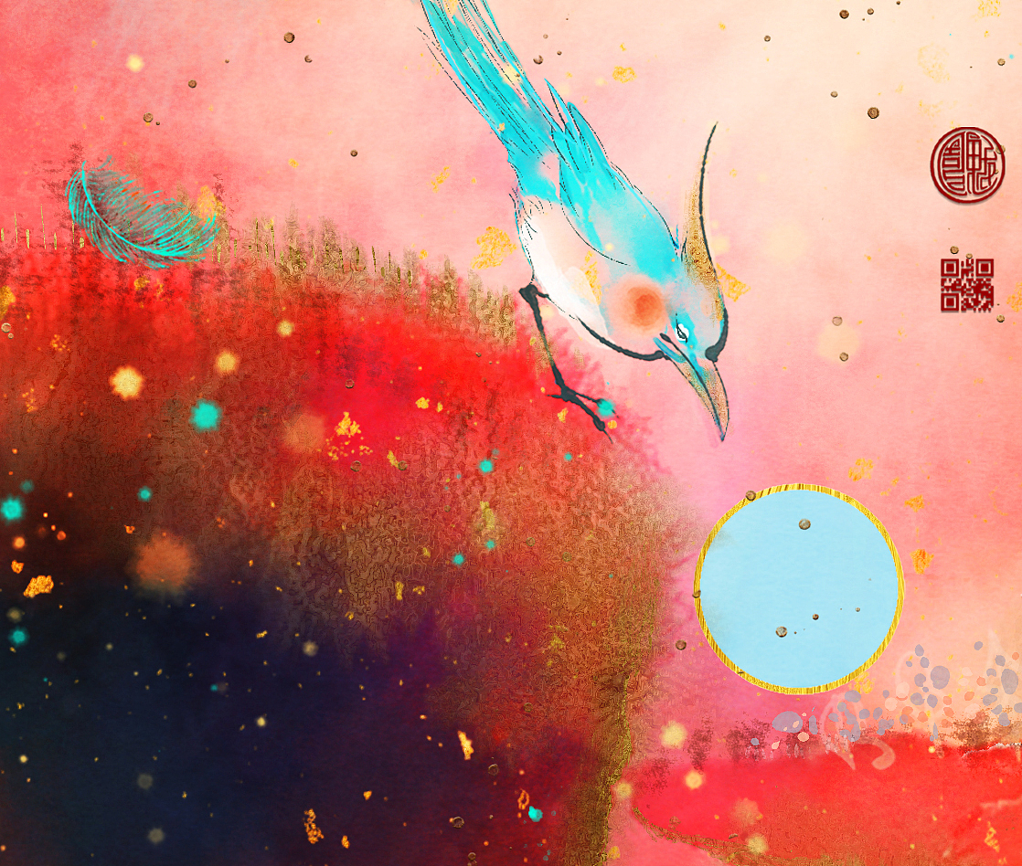 飞鸟和鱼|《浓墨重染》系列（图ZMjIyNTMzNTMy） - 商业插画 - 站酷设计师周魃原创素材 - 站酷ZCOOL