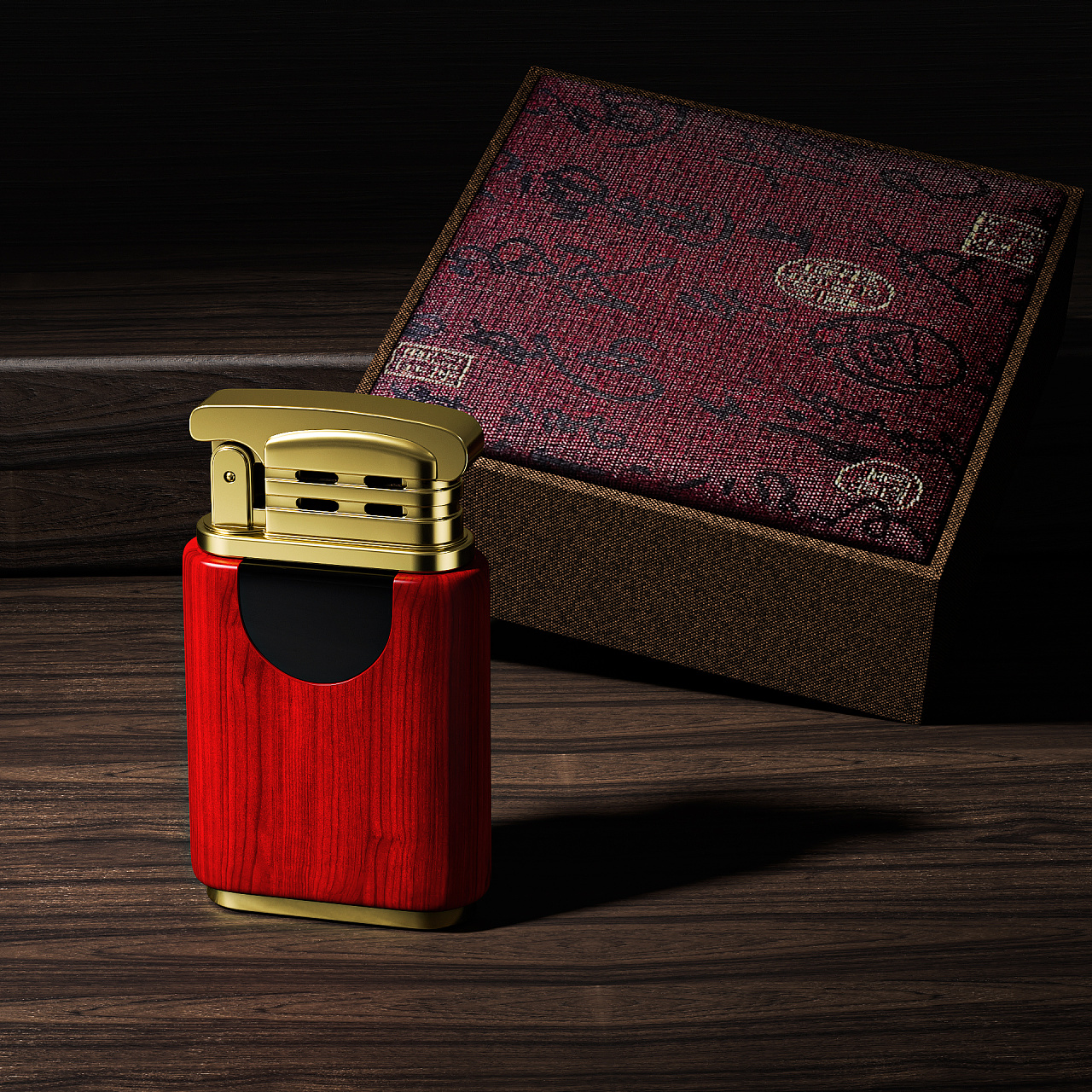 檀木打火机建模渲染