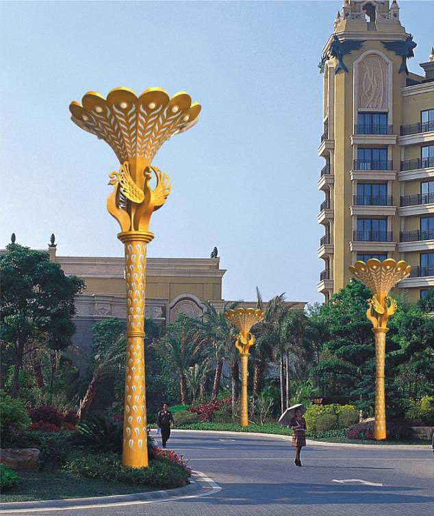 扬州世博光电厂家12米凤凰造型元素景观路灯孔雀景观灯（图ZMjIwODcxMTU2） - 产品摄影 - 站酷设计师世博光电景观灯原创素材 - 站酷ZCOOL