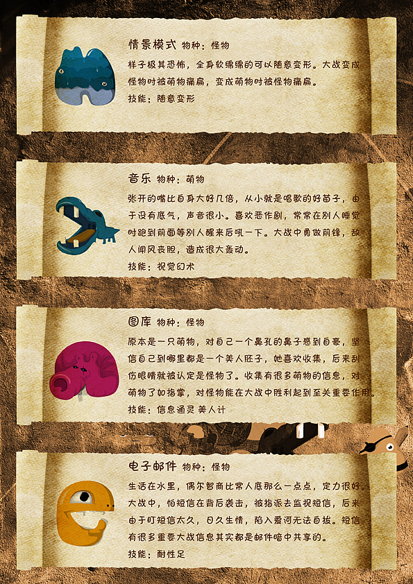 怪物和萌物的故事（图ZNzM1MTgyNA==） - 主题/皮肤 - 站酷设计师御笔者原创素材 - 站酷ZCOOL