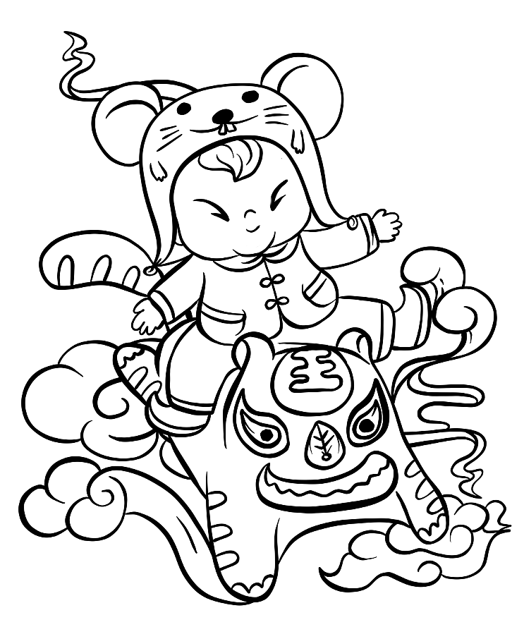 鼠年-骑着老虎的福娃（图ZMTgxODM2NTI4） - 商业插画 - 站酷设计师大禹哥Yuger原创素材 - 站酷ZCOOL