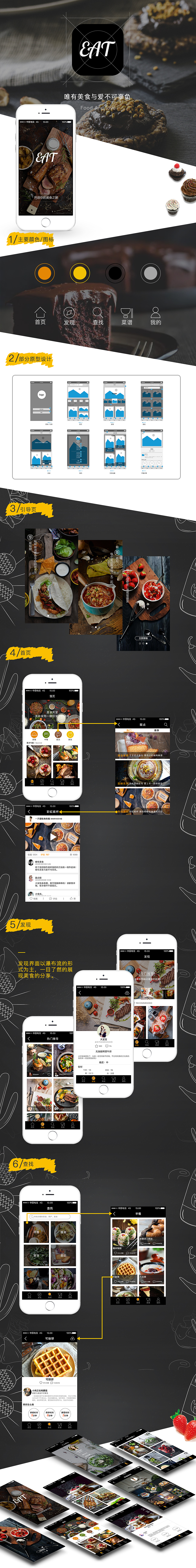 美食／料理app（图ZNjAzNjUzNzY=） - APP界面 - 站酷设计师文虾虾原创素材 - 站酷ZCOOL