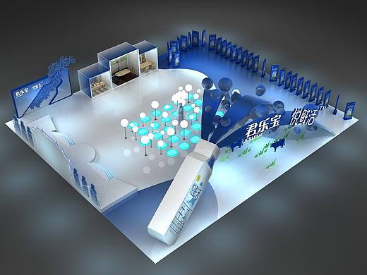 君乐宝新品发布会路演3d效果图设计案例分享