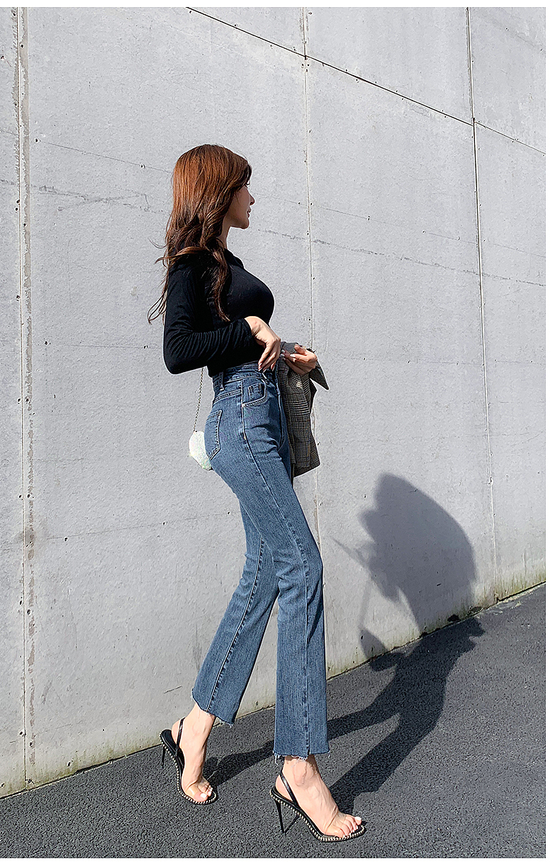 模特玲玲 牛仔裤拍摄 直筒牛仔裤拍摄 阔腿裤子摄影