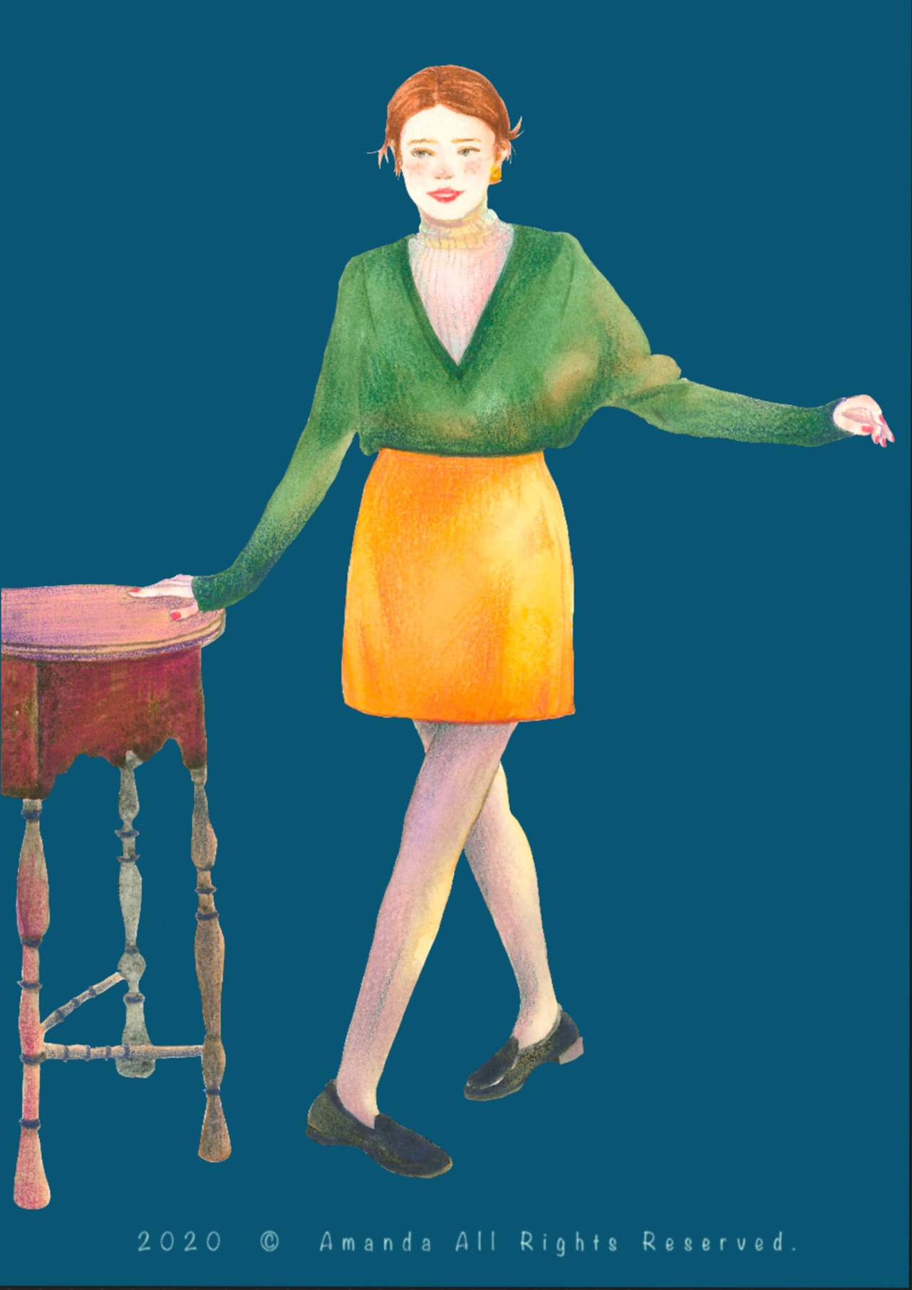 水彩清新人物插画（图ZMjE3NTEzNTAw） - 商业插画 - 站酷设计师Amanda屈原创素材 - 站酷ZCOOL