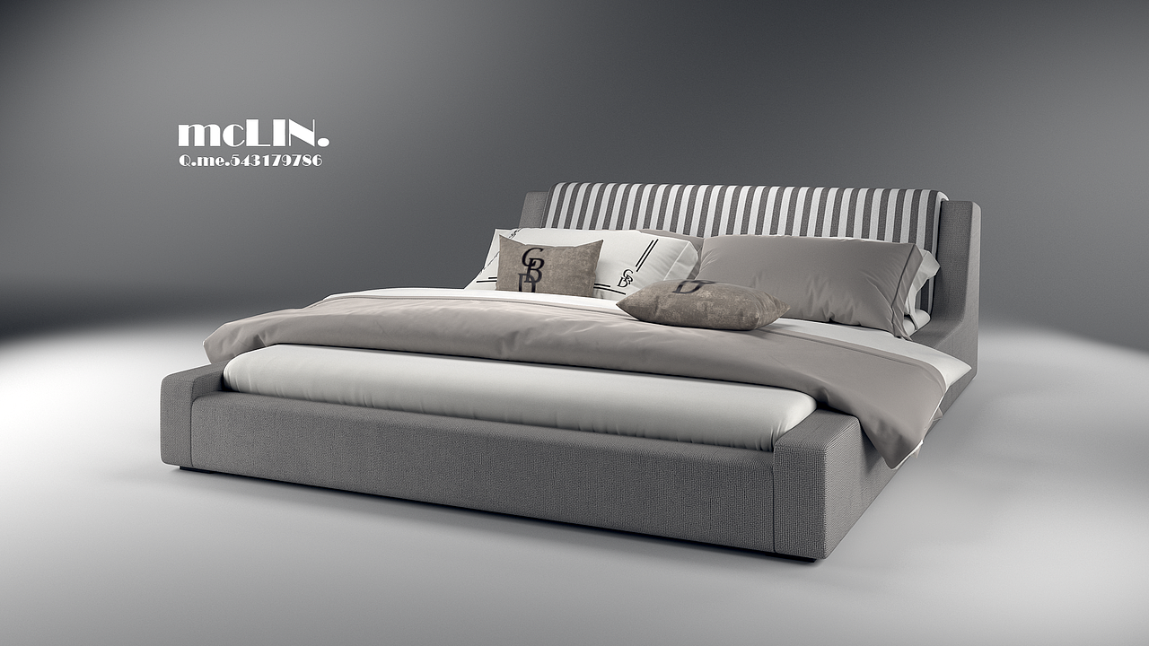 CBD双人床（图ZOTQ3NjQ5MDA=） - 其他三维 - 站酷设计师林煜城原创素材 - 站酷ZCOOL