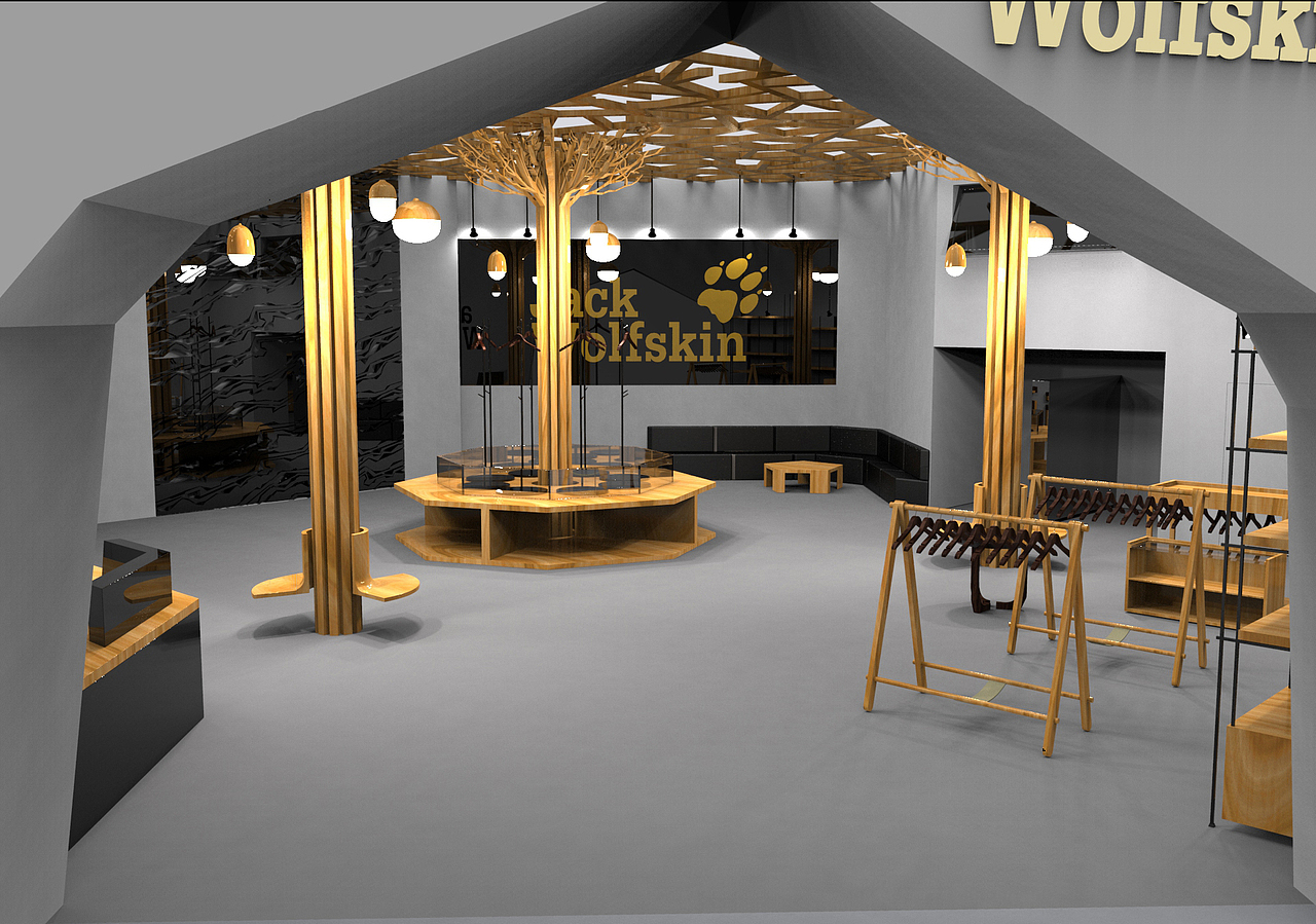 jackwolfskin户外用品店展厅设计|空间|展陈设计|布衣阿q_原创作品