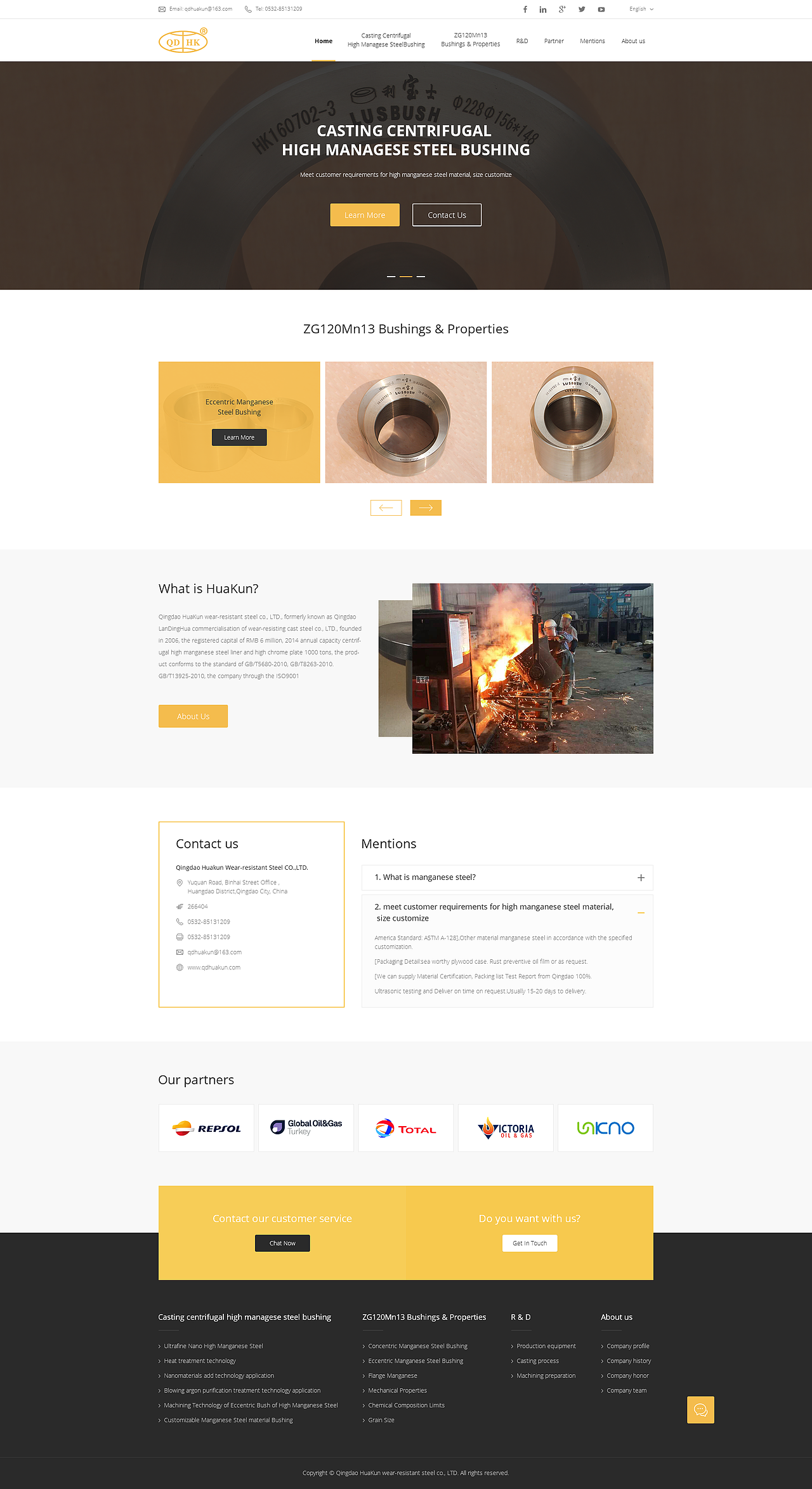 一个铸钢公司的英文站,项目已移交其他同事,可能会有局部调整