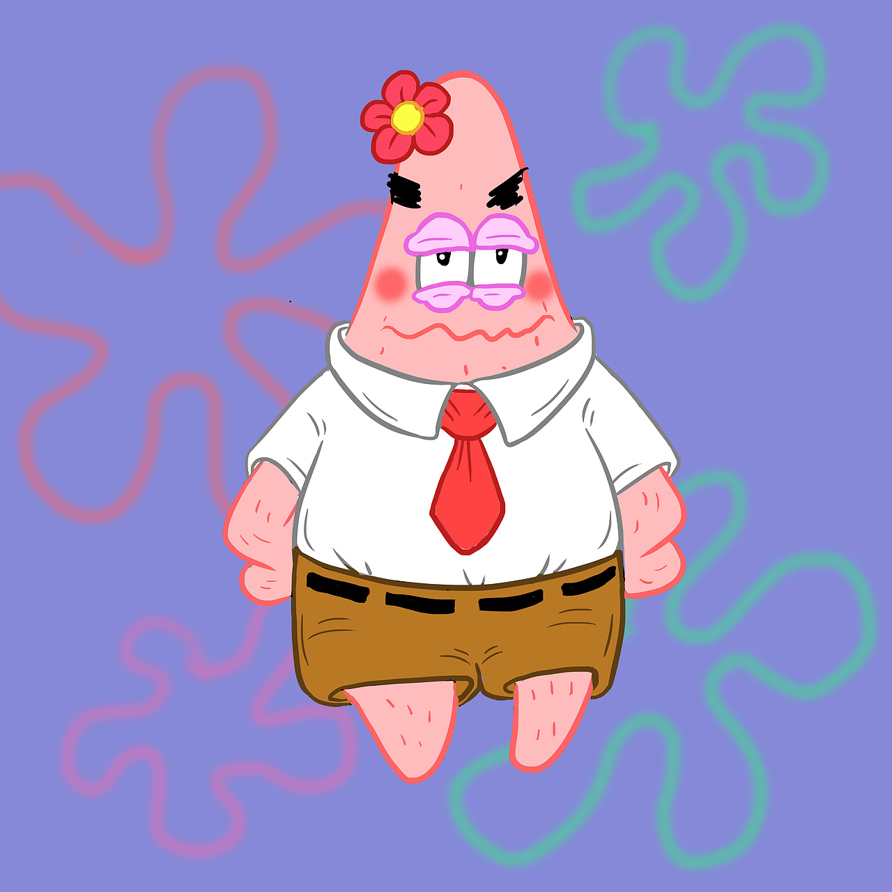 派大星手绘板绘卡通插画头像