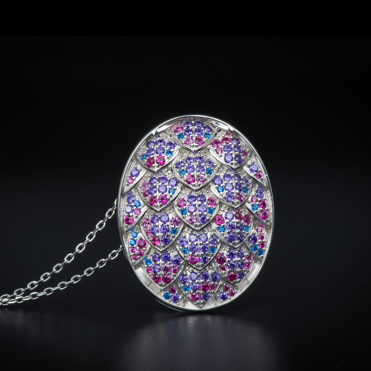 权力的游戏周边饰品 纯银冰与火之歌坦格利安龙蛋吊坠