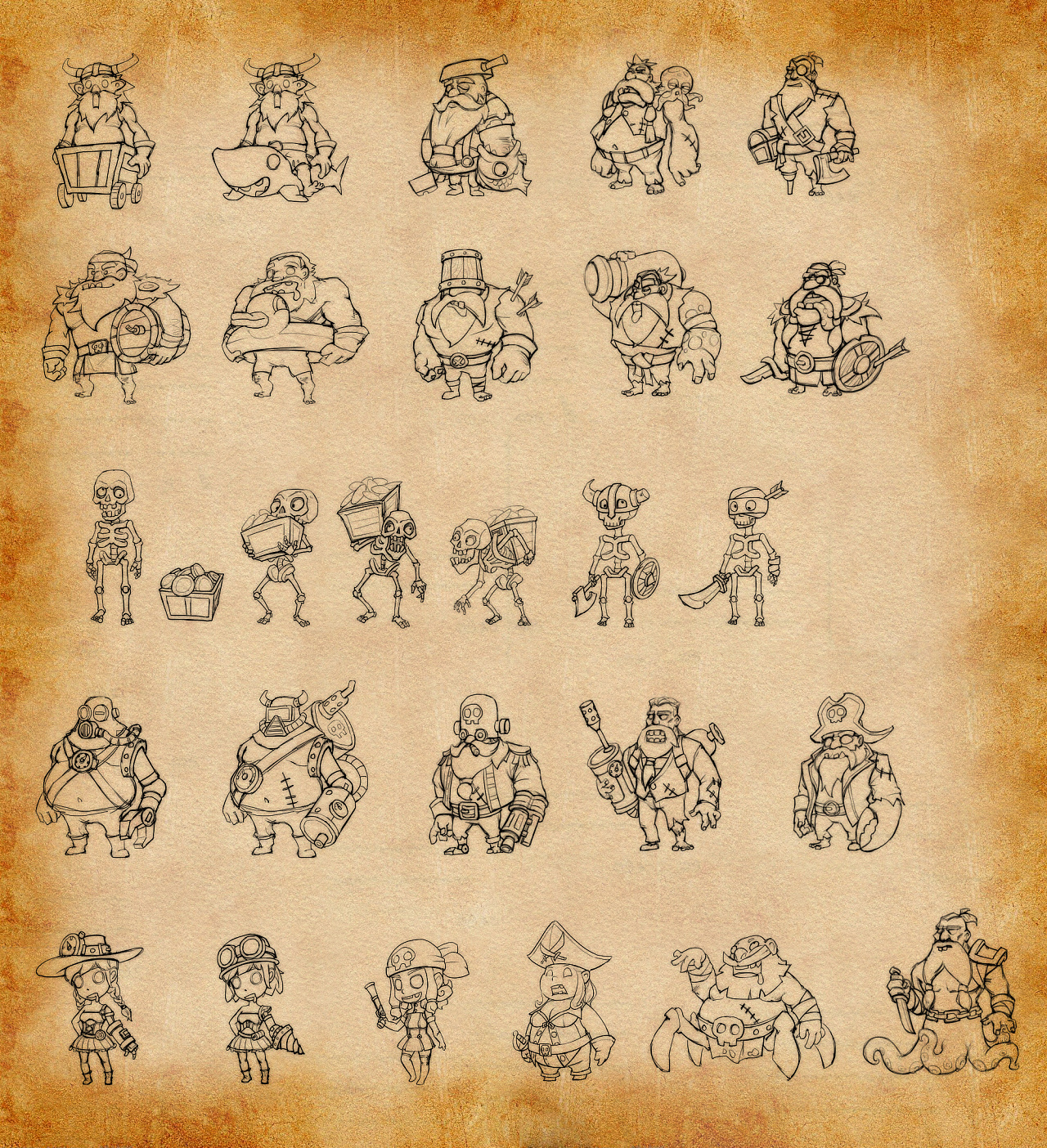 维京人题材q版练习