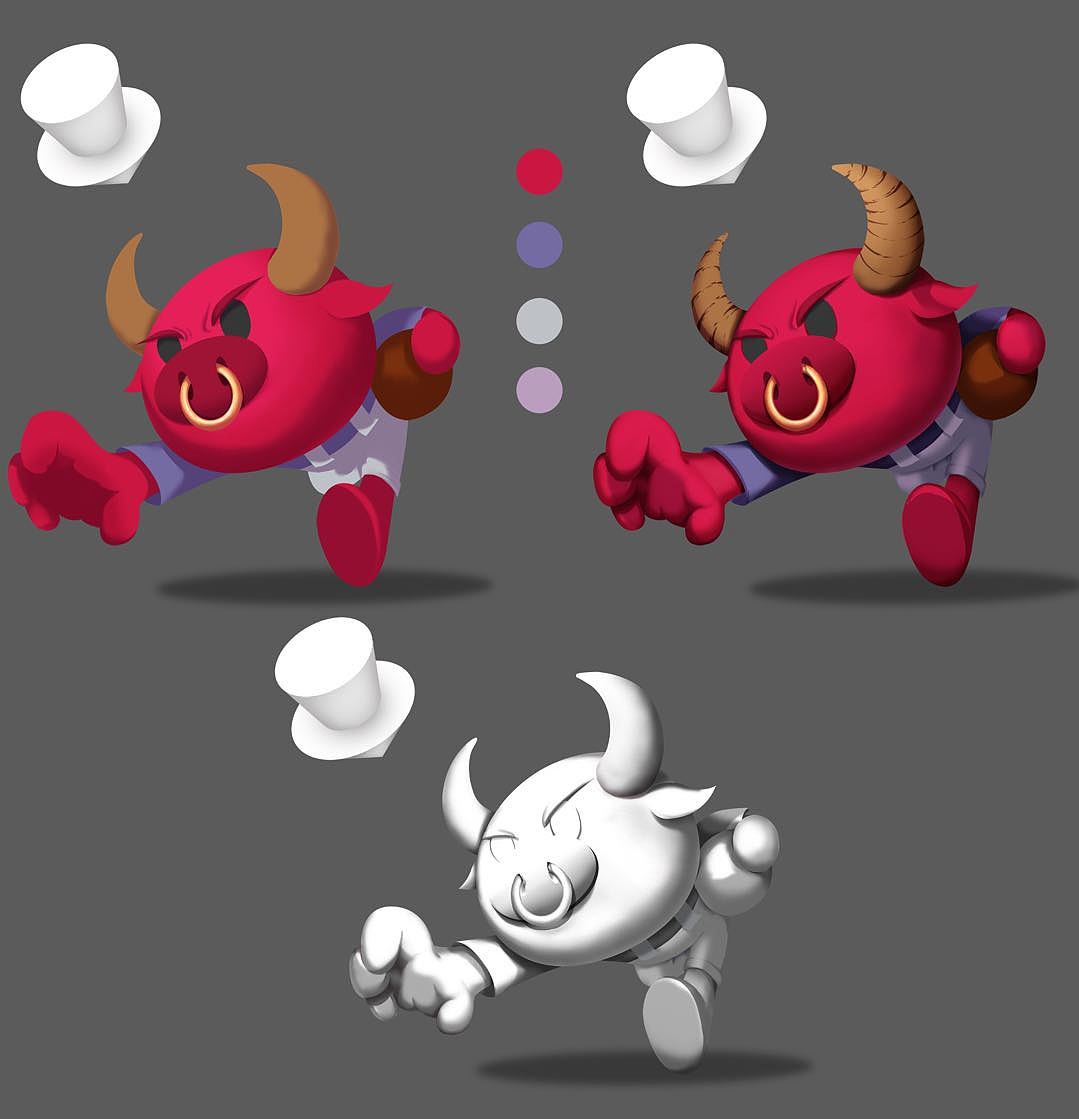 Angry Cattle受气牛卡通形象设计（图ZMjIxMjUyMzU2） - IP形象 - 站酷设计师今逸原创素材 - 站酷ZCOOL