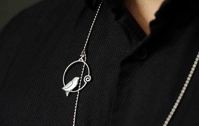 【厚翼】独立设计师原创首饰设计-中国风-留鸟系列