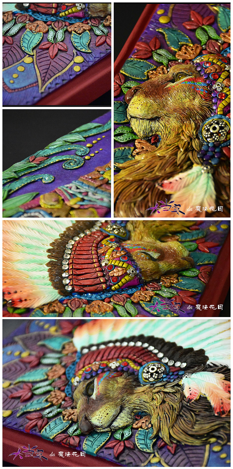 原创软陶书皮--狮王（图ZNzI1MDg3NjQ=） - 手办/模玩 - 站酷设计师大当家的魔法花园原创素材 - 站酷ZCOOL