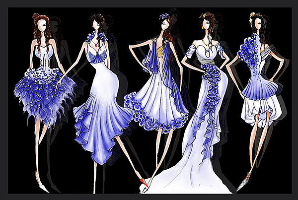 服装设计（图ZOTE0NTExMg==） - 商业插画 - 站酷设计师子铭画室MG原创素材 - 站酷ZCOOL