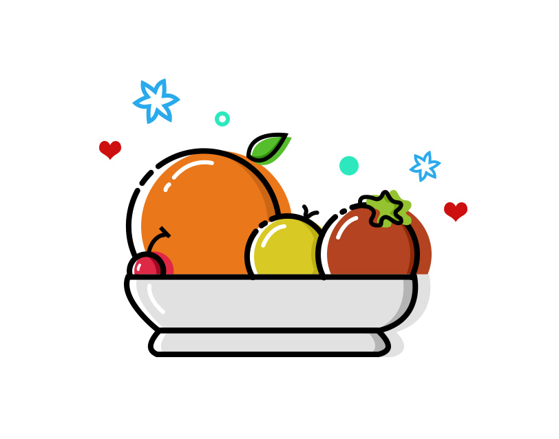 mbe风格icon水果盘