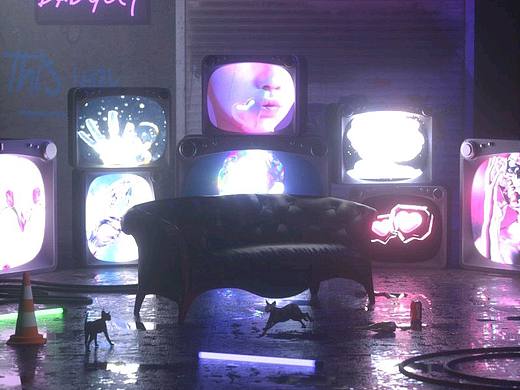 渲染练习-水渍地面