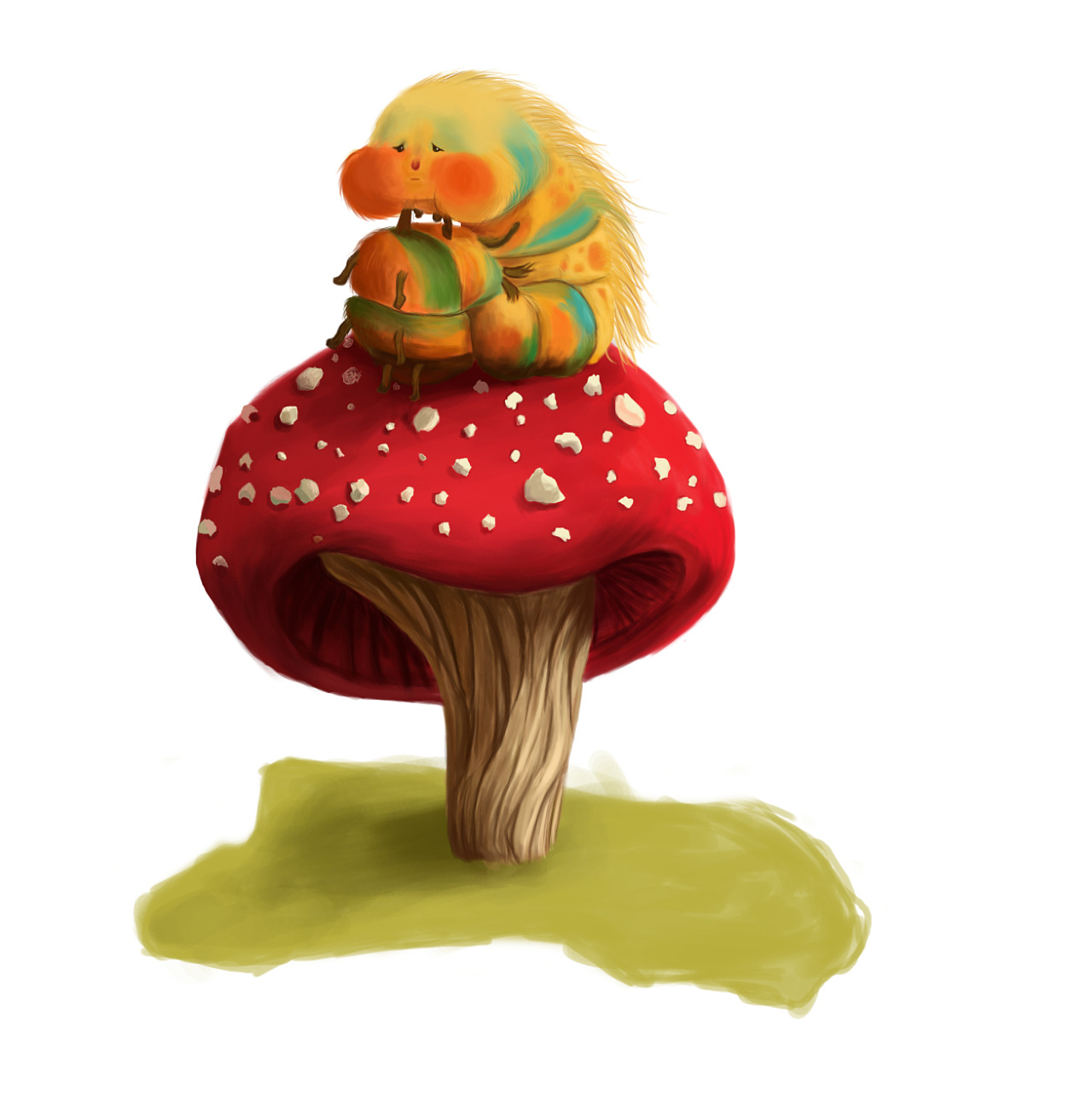 毛毛虫|插画|创作习作|yulin6174 - 临摹作品 - 站酷 (zcool)