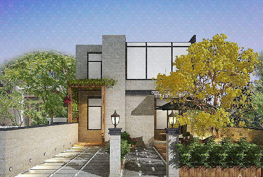 济宁装修公司：青建白鹭洲别墅设计，现代简约风格